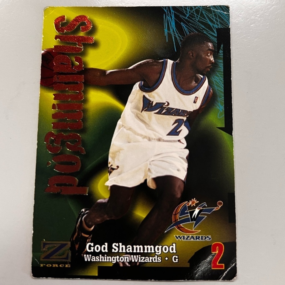 1997-98 SkyBox Z-Force God Shammgod #122 Washington Wizards Collector Card